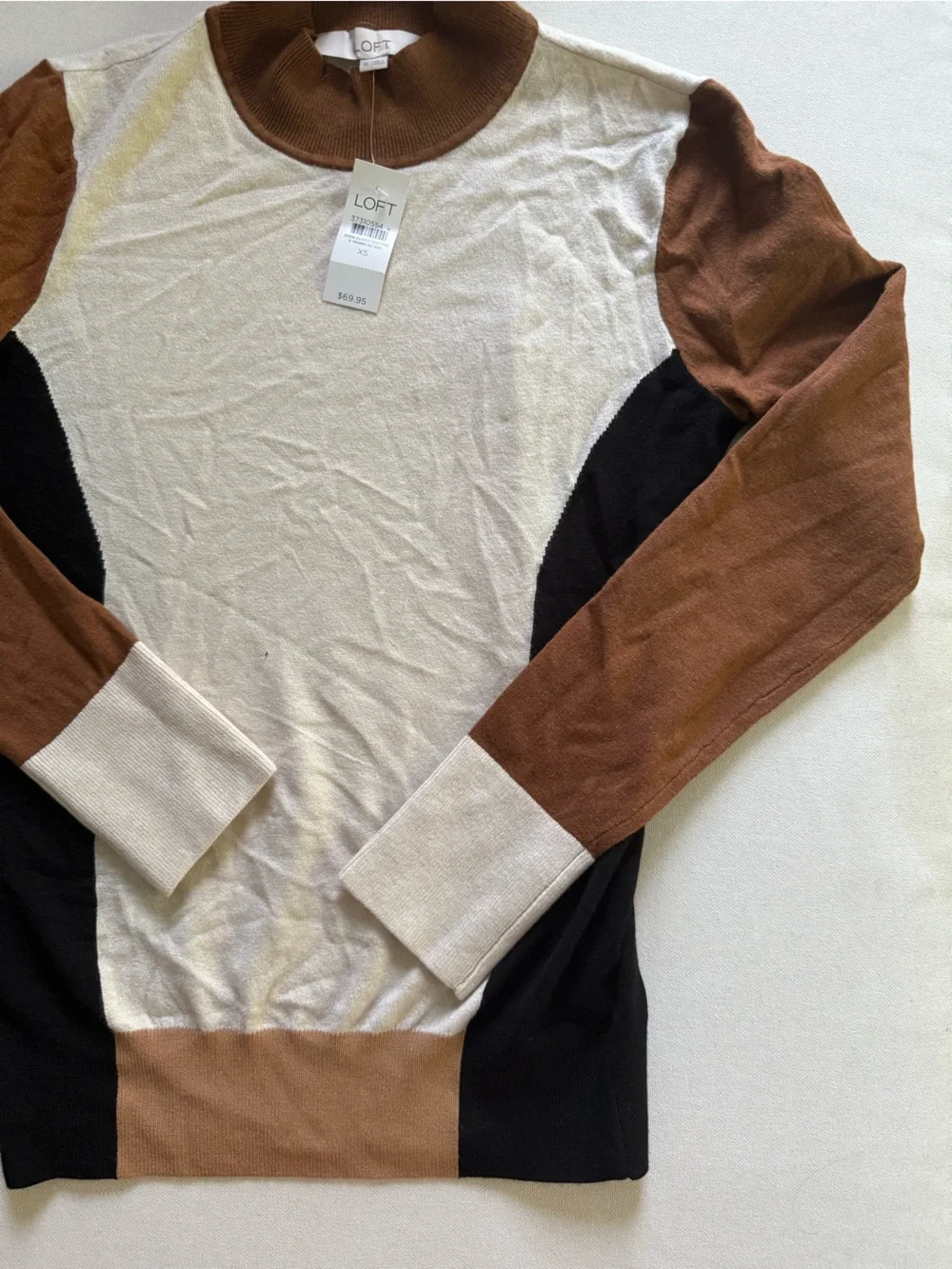 NWT LOFT Colorblock Crewneck Pullover sweater